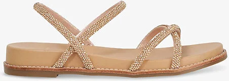 Womens Blush Synthetic Levia Crystal-Embellished Sandals Eur 39 / 6 Uk Women