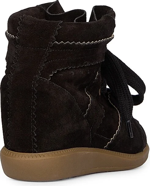 Women's Bobby Suede High-Top Sneakers - Black - Size 5 - Image 3