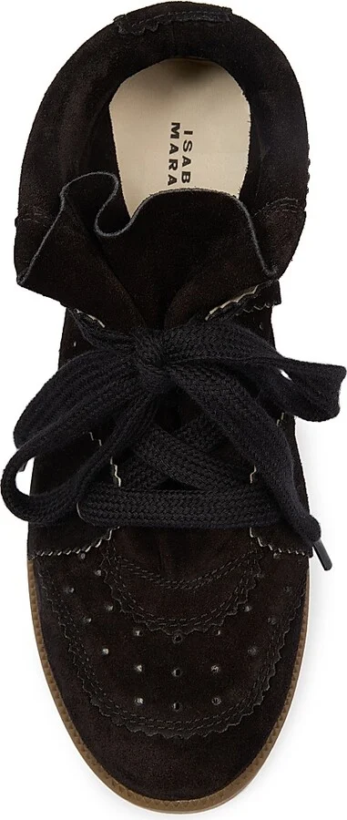 Women's Bobby Suede High-Top Sneakers - Black - Size 5 - Image 4