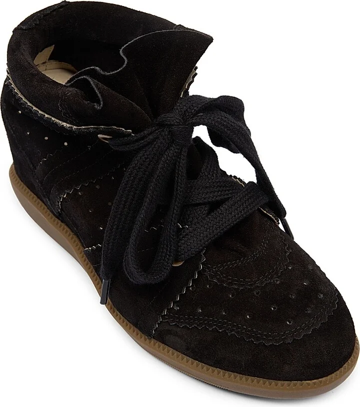 Women's Bobby Suede High-Top Sneakers - Black - Size 5 - Image 5