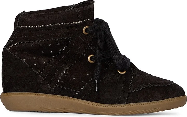 Women's Bobby Suede High-Top Sneakers - Black - Size 5
