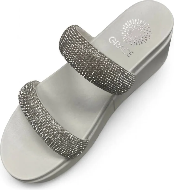 Women's Boca Sandal In Silver Crystal