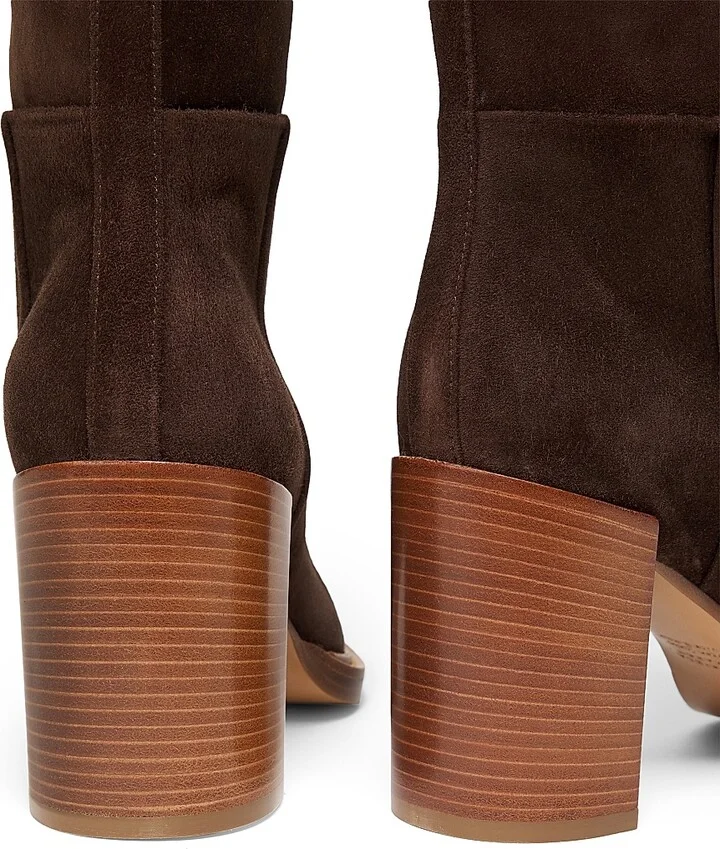 Women's Bocca 75MM Suede Boots - Chocolate - Size 7.5 - Image 5