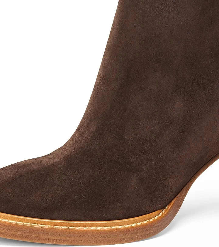 Women's Bocca 75MM Suede Boots - Chocolate - Size 7.5 - Image 6