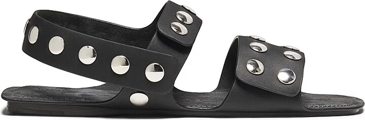 Women's Boden Leather Studded Sandals - Black - Size 6