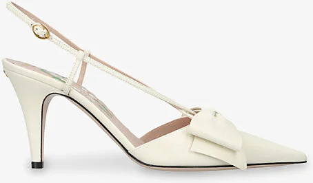 Womens Bone Bowow Pump 85 Heeled Leather Courts Eur 37 / 4 Uk Women