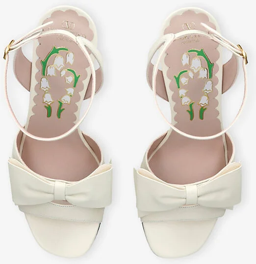 Womens Bone Bowow Pump 95 Heeled Leather Sandals Eur 37 / 4 Uk Women - Image 2