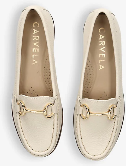Womens Bone Click Horsebit-Chain Leather Loafers Eur 41 / 8 Uk Women - Image 2