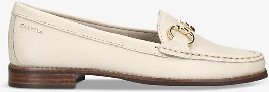 Womens Bone Click Horsebit-Chain Leather Loafers Eur 41 / 8 Uk Women