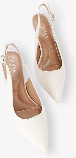 Womens Bone Corletta Slingback Logo-Embellished Woven Heeled Courts Eur 38/5 Uk Women - Image 2