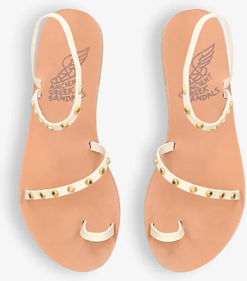 Womens Bone Eleftheria Bee Studded Leather Sandals Eur 38/5 Uk Women - Image 2