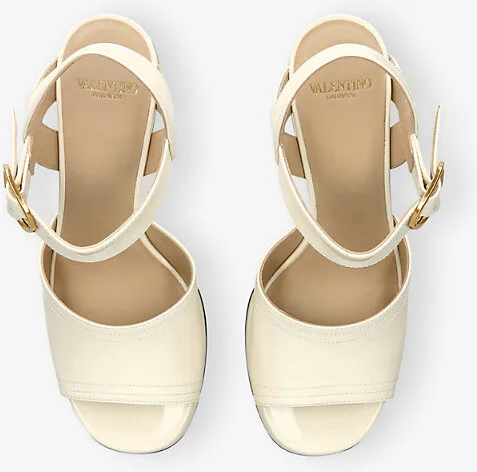 Womens Bone Fawcette 100 Patent-Leather Sandals Eur 41 / 8 Uk Women - Image 2