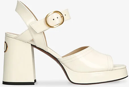 Womens Bone Fawcette 100 Patent-Leather Sandals Eur 41 / 8 Uk Women