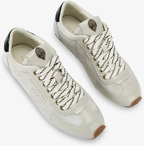 Womens Bone Islington Eagle-Embellished Leather Trainers Eur 41 / 8 Uk Women - Image 2