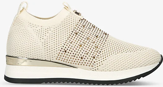 Womens Bone Janeiro 2 Crystal-Embellished Knitted Trainers Eur 39 / 6 Uk Women