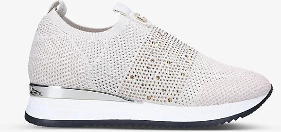 Womens Bone Janeiro Embellished Knitted Trainers Eur 41 / 8 Uk Women