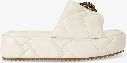 Womens Bone Kensington Puff Flatform Leather Sandals Eur 40 / 7 Uk Women