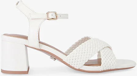 Womens Bone Krypton Woven-Strap Faux-Leather Sandals Eur 37 / 4 Uk Women
