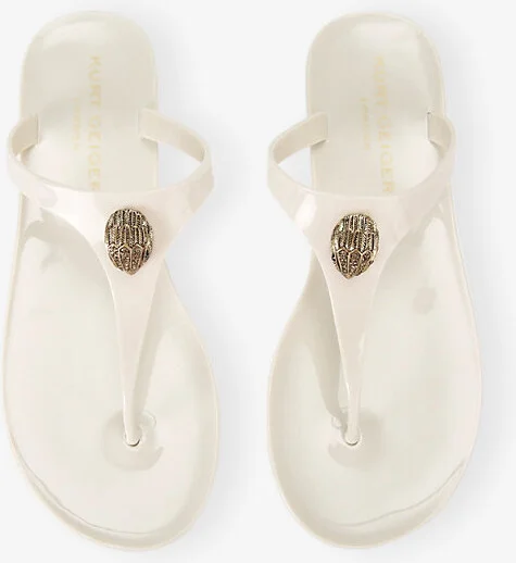Womens Bone Maddison Faux-Leather Flat Sandals Eur 38/5 Uk Women - Image 2
