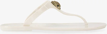 Womens Bone Maddison Faux-Leather Flat Sandals Eur 38/5 Uk Women
