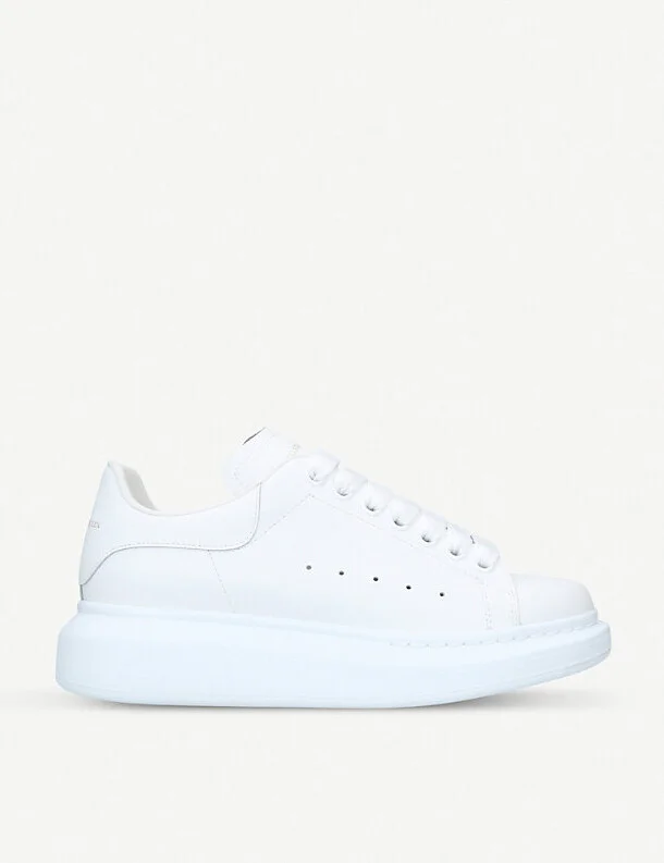 Womens Bone Men's Show Leather Platform Trainers Eur 39 / 6 Uk Women