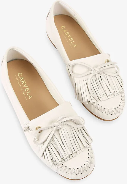 Womens Bone Nila Leather Loafers Eur 42/ 9 Uk Women - Image 2