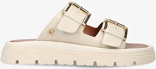 Womens Bone Pavilion Buckle-Strap Leather Sandals Eur 37 / 4 Uk Women