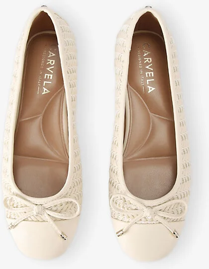 Womens Bone Sardinia Faux-Leather Ballet Flats Eur 37 / 4 Uk Women - Image 2