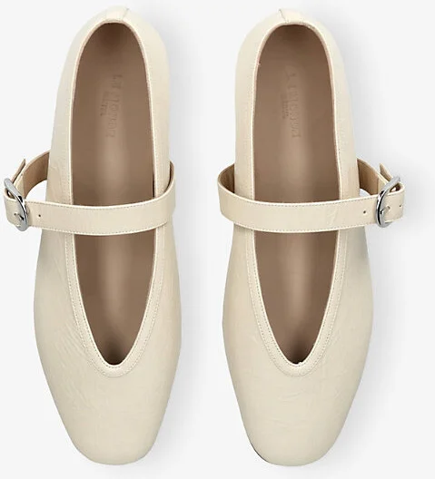 Womens Bone Stella Single-Strap Leather Ballet Flats Eur 38.5 / 5.5 Uk Women - Image 2
