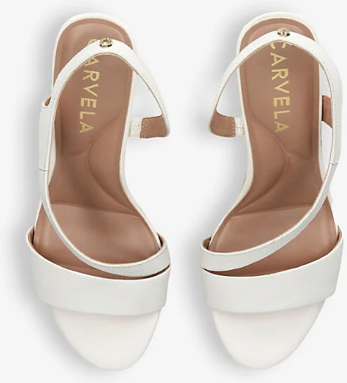 Womens Bone Symmetry C-Stud Leather Wedge Sandals Eur 38/5 Uk Women - Image 2