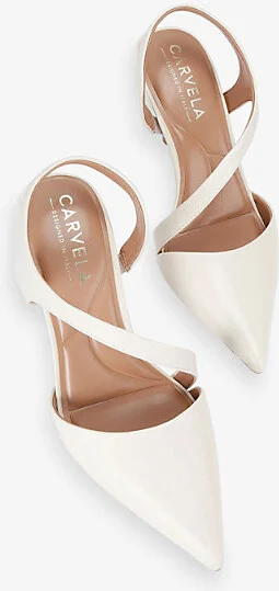 Womens Bone Symmetry Faux-Leather Heeled Courts Eur 38/5 Uk Women - Image 2