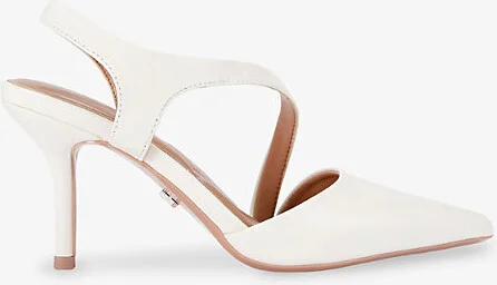 Womens Bone Symmetry Faux-Leather Heeled Courts Eur 38/5 Uk Women