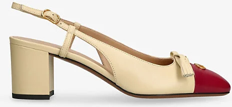 Womens Bone Valet Du Roi 60 Leather Slingback Courts Eur 37 / 4 Uk Women