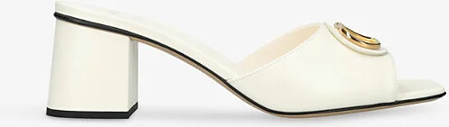 Womens Bone Vlogo 60 Leather Heeled Mules Eur 39.5 / 6.5 Uk Women