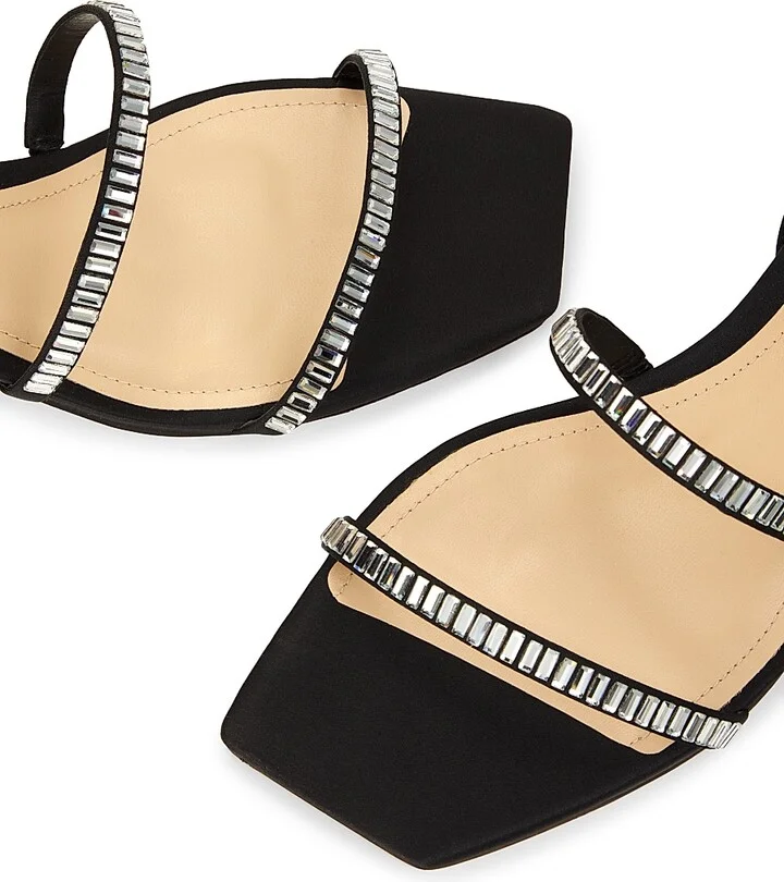 Women's Bonin Atenas Satinn 54MM Sandals - Black - Size 5.5 - Image 4