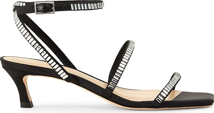 Women's Bonin Atenas Satinn 54MM Sandals - Black - Size 5.5
