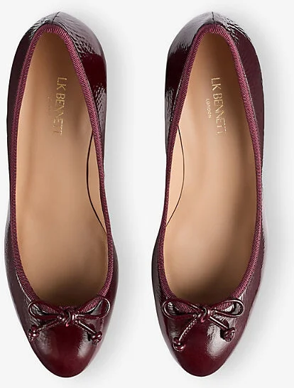 Womens Bor-Bordeaux Juliette Bow-Embellished Patent-Leather Courts Eur 38/5 Uk Women - Image 2