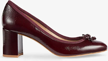 Womens Bor-Bordeaux Juliette Bow-Embellished Patent-Leather Courts Eur 38/5 Uk Women