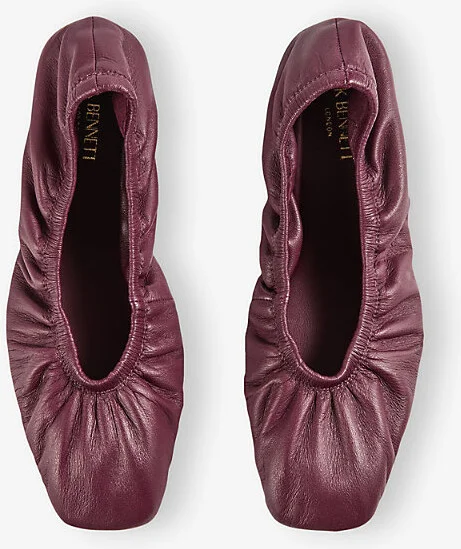 Womens Bor-Bordeaux Tayla Folded Leather Ballet Flats Eur 39 / 6 Uk Women - Image 2
