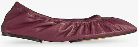Womens Bor-Bordeaux Tayla Folded Leather Ballet Flats Eur 39 / 6 Uk Women