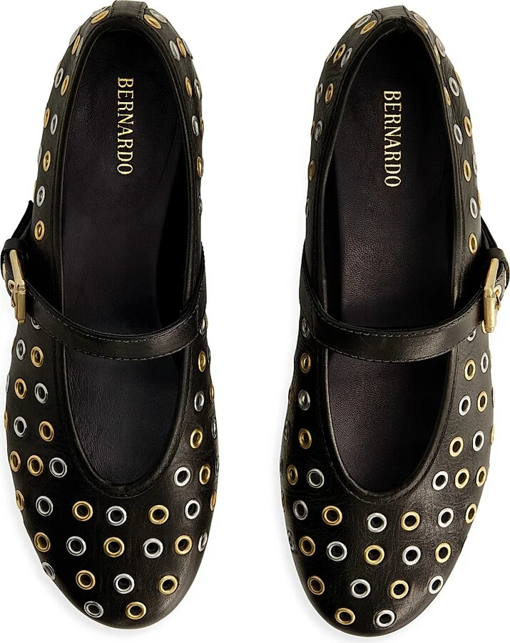 Women's Borden Grommet Mary Jane Flats - Black - Size 6 - Image 5