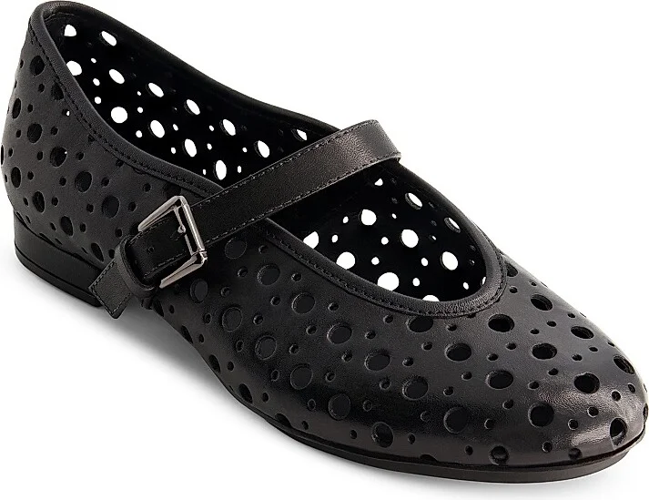 Women's Borden Perf Mary Jane Flats - Black - Size 6 - Image 2