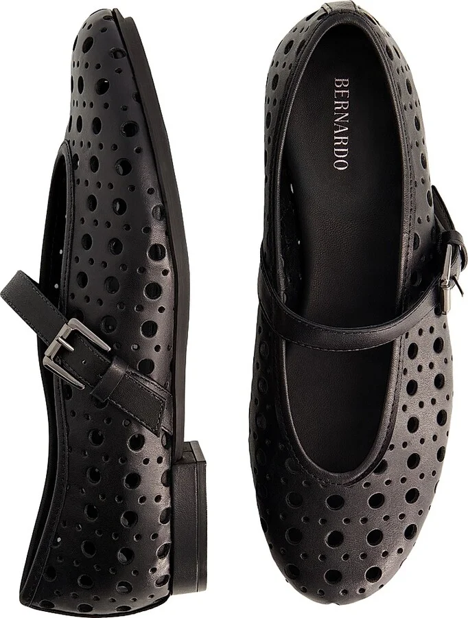 Women's Borden Perf Mary Jane Flats - Black - Size 6 - Image 5