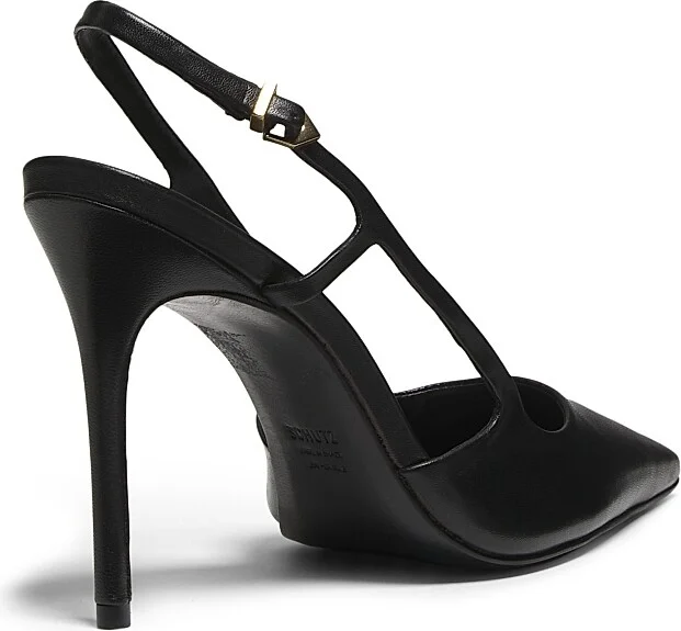 Women's Boris 100MM Leather Slingback Pumps - Black - Size 6.5 - Image 3