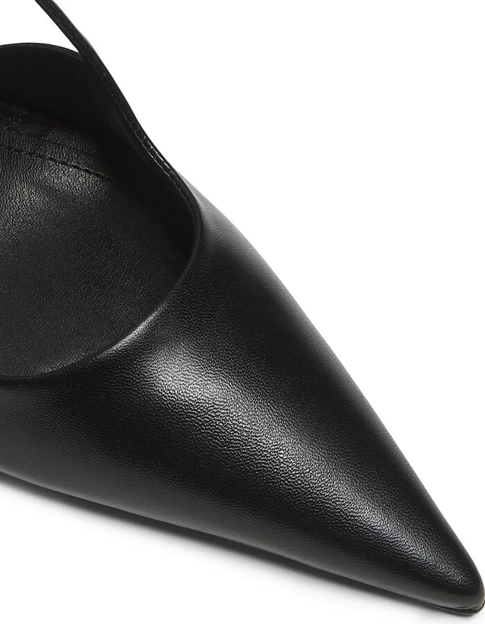 Women's Boris 100MM Leather Slingback Pumps - Black - Size 6.5 - Image 5