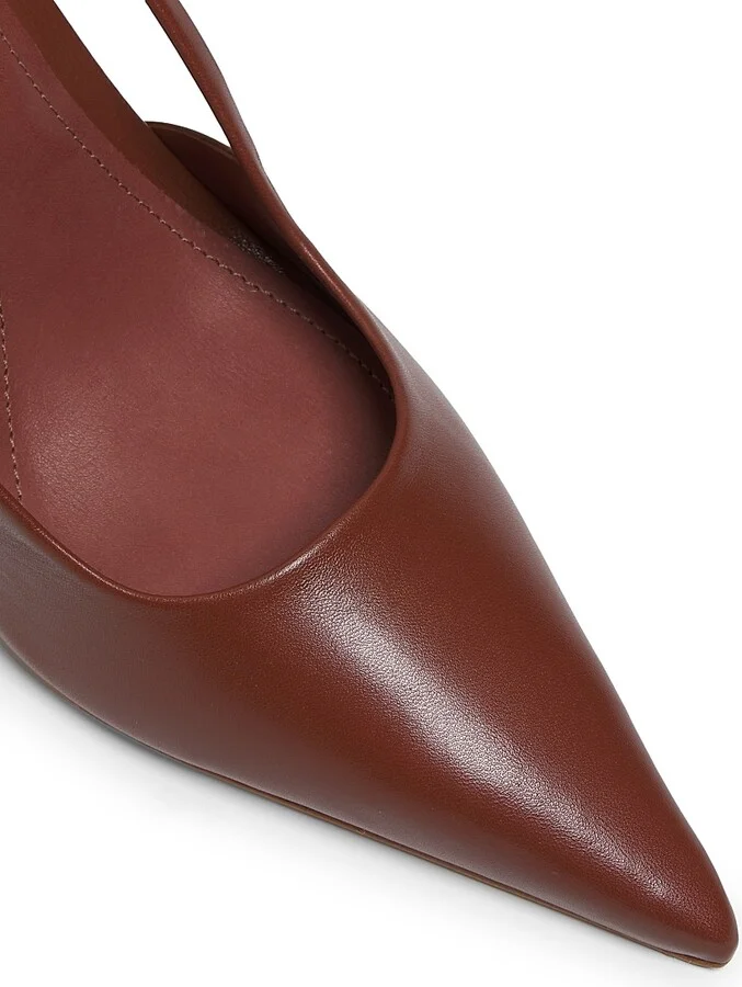 Women's Boris 100MM Leather Slingback Pumps - Black - Size 6.5 - Image 11