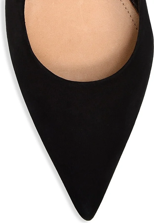 Women's Boris 75MM Suede Slingback Pumps - Black - Size 5.5 - Image 3