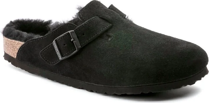 Womens Boston Shearling Clog - Narrow Width In Black