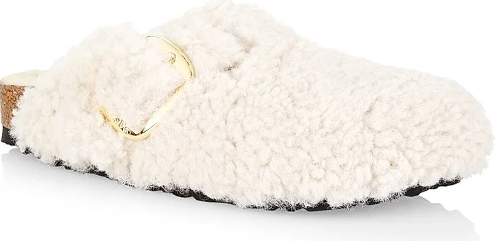 Women's Boston Shearling Clogs - Eggshell - Size 5 - Image 2