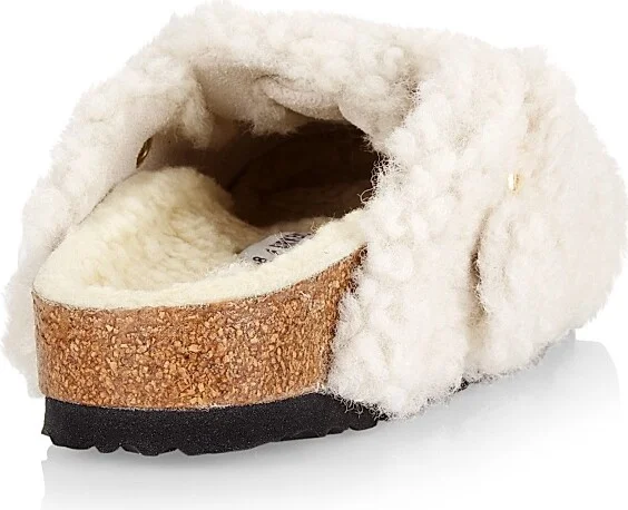 Women's Boston Shearling Clogs - Eggshell - Size 5 - Image 3
